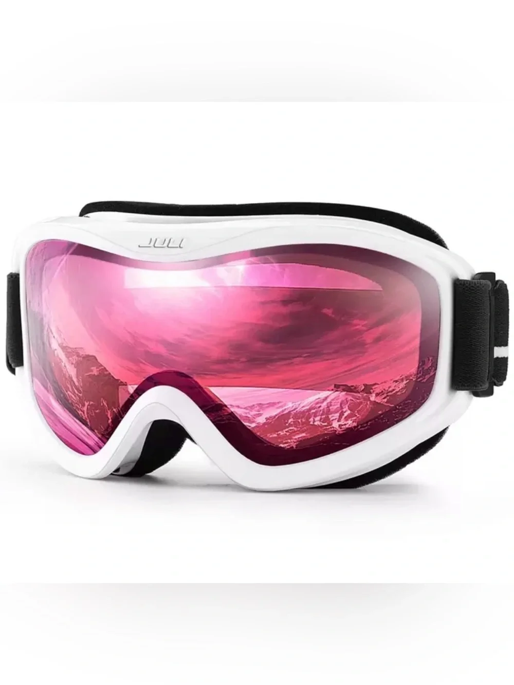 JULI Pink & White Ski Goggles Snowboard Goggles Snowmobile Skiing Skating